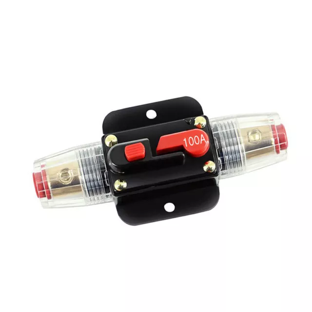 Auto Circuit Breaker Car Stereo Audio Inline Fuse Switch Holder 100A 12V-32V