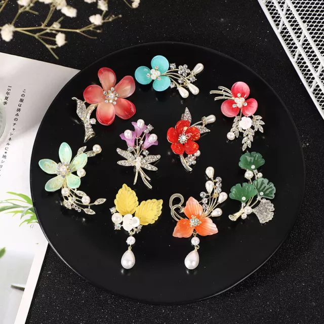 Fashion Flower Rhinestone Crystal Brooch Pin Wedding Bridal Bouquet Jewellery AU