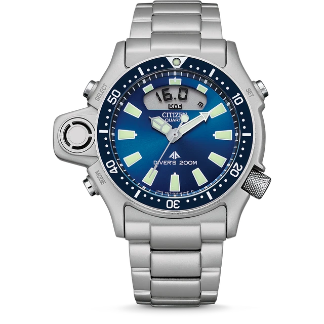 Scatola Porta Orologio Citizen Promaster - Blu Con Cassa Rigida Nera, Dimensioni 5x4x4, Usata - Foto 2