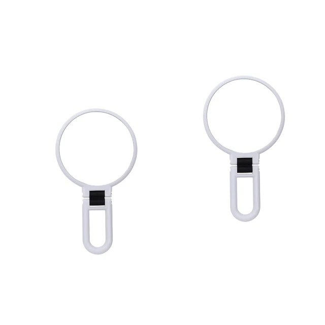 2pcs 10x miroir d'agrandissement rond miroir de maquillage de table autonome