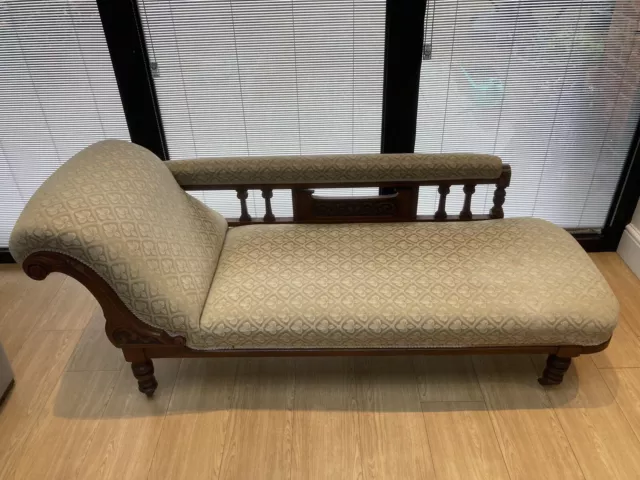 Chaise Lounge Beautiful Edwardian Example Professionally Re-sprung & Upholstered