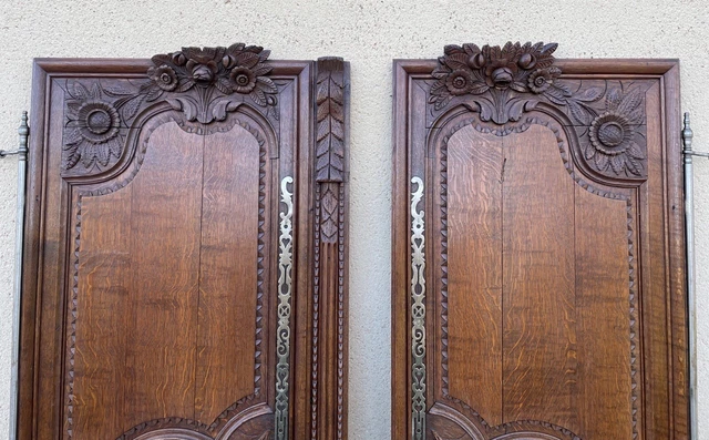 Antique French Carved Armoire Doors Architectural Salvage Design Reclaimed 8