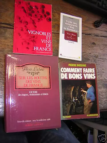 lot de 4 ouvrages sur le vin