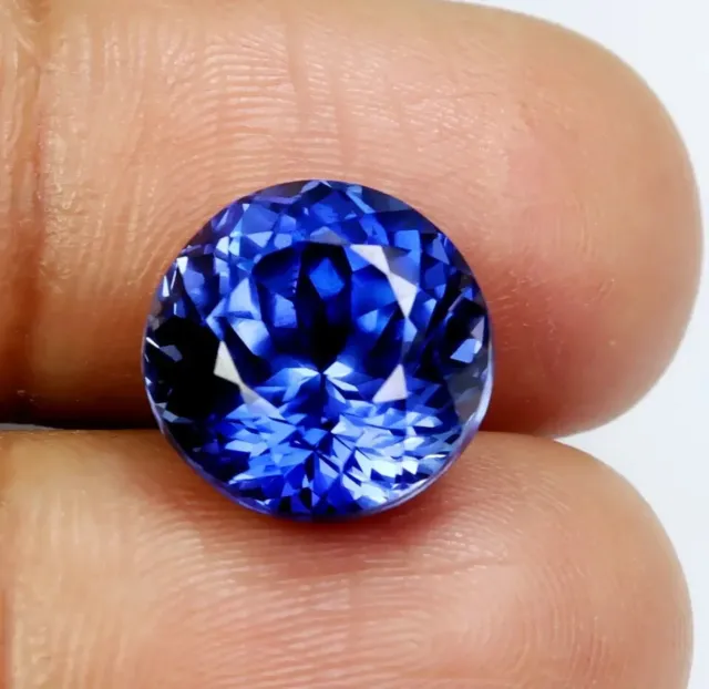 AAA 9.5 CT+ Natural Flawless Ceylon Blue Sapphire Round Cut Loose Gemstone
