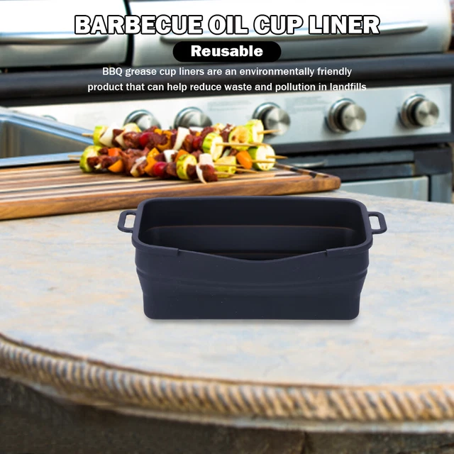 DRIP PAN LINER Replacement Grease Cup Liner for Blackstone Grill (Black