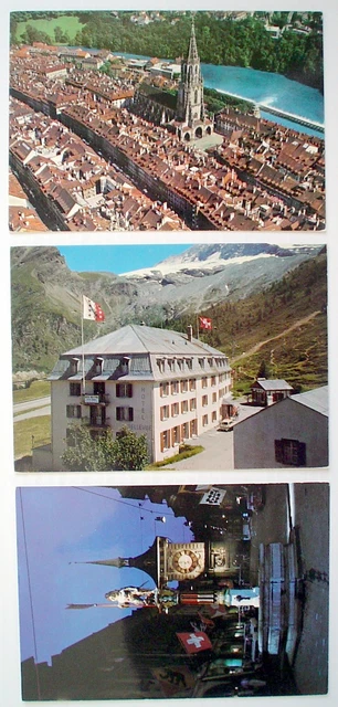 Lot Of 3 Vintage Unused Post Cards, Switzerland *** 3 Cartes Postales De Suisse