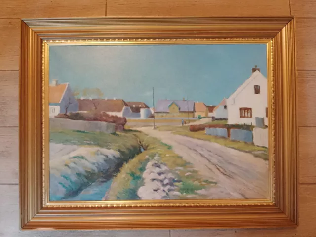 Einar Gross - Blokhus, original vintage oil on canvas painting
