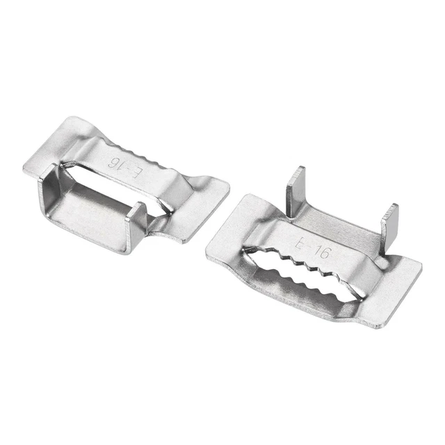 201 Acier Inox Sangle Joint 37x23x12mm pour 16mm Bande Paquet 100