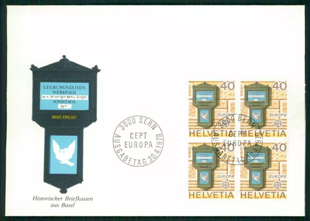 SCHWEIZ FDC 1979 EUROPA CEPT BRIEFTAUBE TAUBE PIGEON COLOMBE gl52