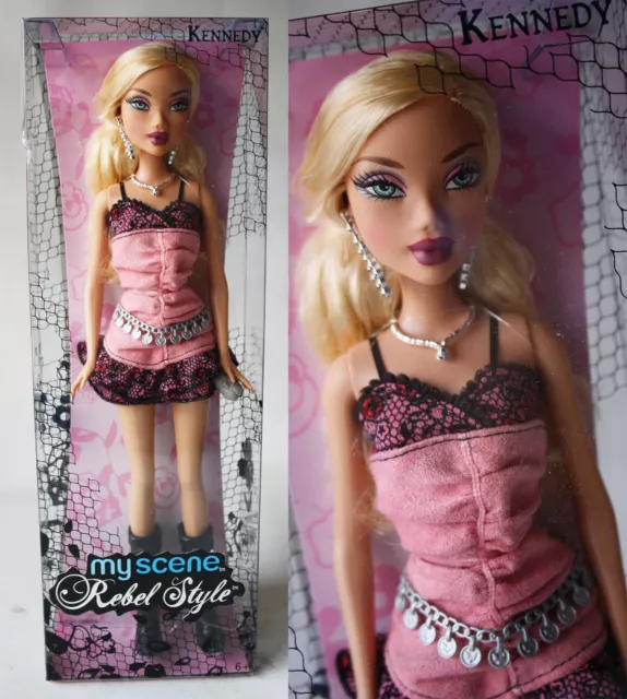 Rare 2006 My Scene Kennedy Rebel Style Doll Rock On Barbie Mattel New Sealed !