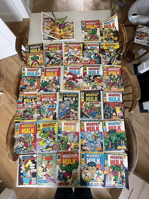 Box of Comics, mostly Marvel Bronze Age, Spiderman, Avengers, 1970s, Hulk, Tiger