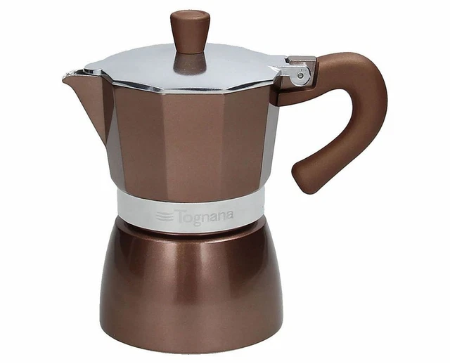 Caffettiera Moka Tognana - 3 Tazze, In Alluminio, Grigio Specchio - Foto 4