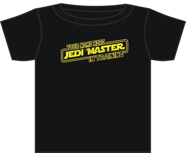 Childrens Personalised Star Wars T-Shirt Jedi In Training Tshirt Jedi 0-10 Years