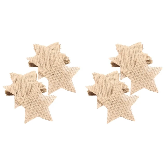 40 Pcs Christmas Tree Hanging Ornament Burlap Pieces Ornaments