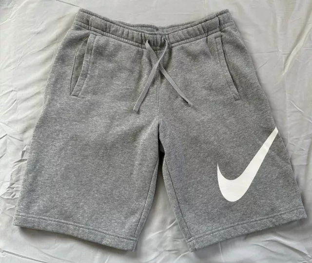 Nike Mens Shorts NSW Club Athletic Fitness Workout Training Graphic Bottoms Gray