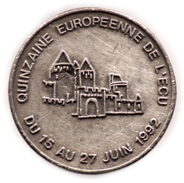 1 ECU 1992 CARCASSONNE / FRANCE - Ecus et Euros Temporaires des Villes