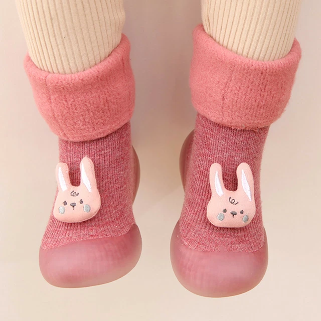 Pantofole antiscivolo bambini bambina ragazzi bambini calze di cotone scarpe inverno caldo Regno Unito 10
