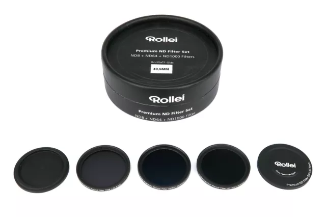 Rollei Graufilter Set (ND8 / ND64 / ND1000)  Ø 40,5 mm Premium *Fotofachhändler*
