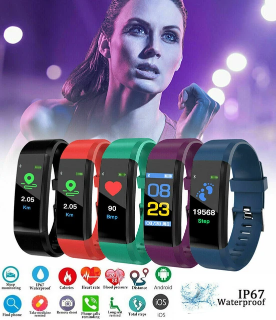 SMART WATCH FITNESS Activity Tracker Bluetooth Waterproof Heart Rate ...
