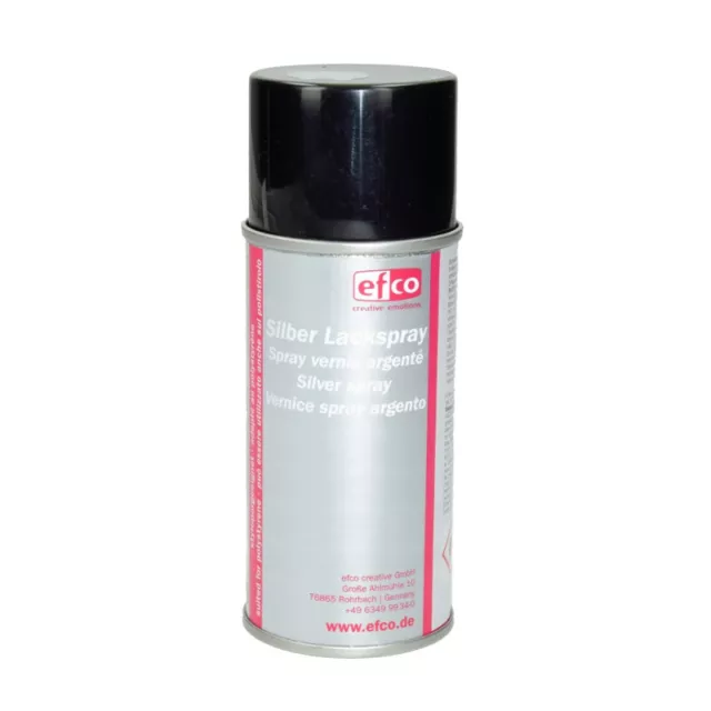 Spray couleur Argenté, Bombe aérosol adaptée au polystyrène, 150 ml