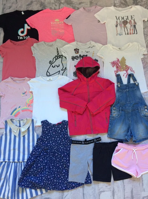Girls Clothes Bundle 7-8 Years Next TU Etc Jacket Playsuit Tops Shorts Dress