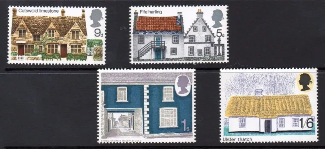 British 1970 Rural Architecture MNH set S.G. 815-818