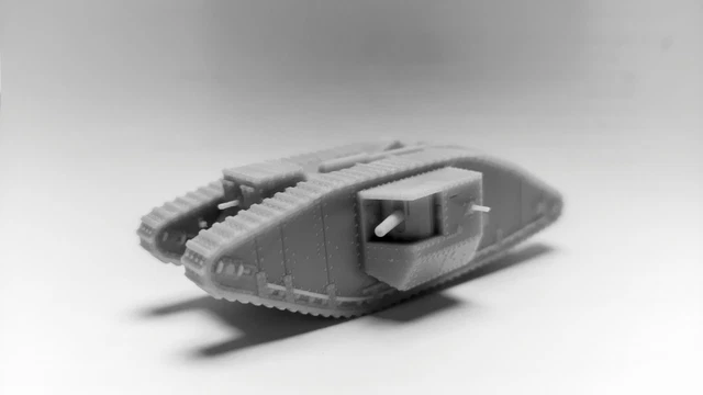 BRITISH WW1 MARK IV ""MALE"" TANK 3D printed in resin SCALE 1 / 100TH ...