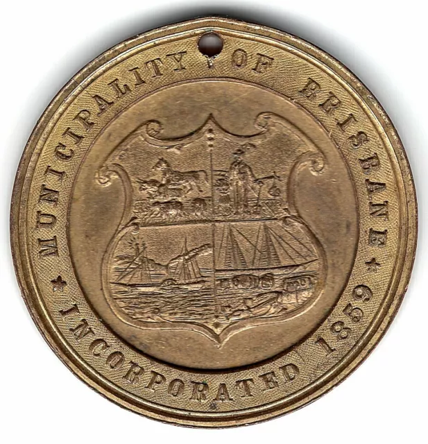 1897  'Queen Victoria'  60Th Year Of Reign Medal   *Municipality Of Brisbane*