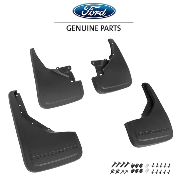 20212024 FORD BRONCO OEM Black Front & Rear Mud Flaps Splash Guards