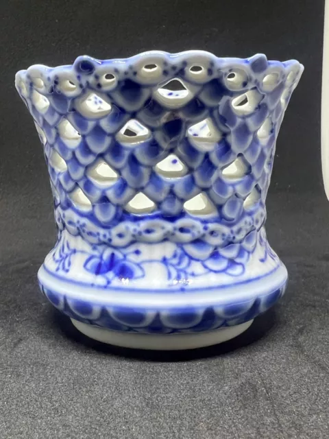 Royal Copenhagen Blue Fluted Lace Vase