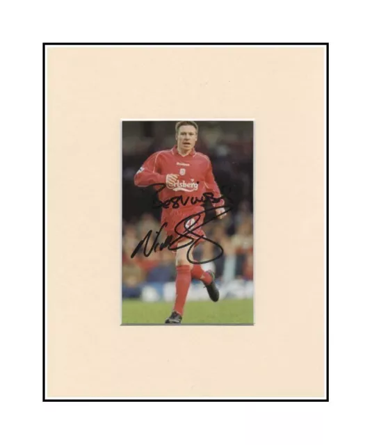 Nick Barmby Liverpool Original Hand Signed 10x8" Mounted Autograph Photo COA