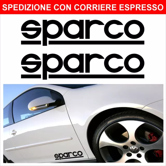 coppia adesivi SPARCO cm 30x6,6 sponsor tecnici sparco adesivi kit auto tuning