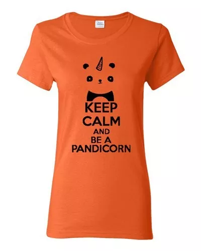 Ladies Keep Calm And Be A Pandicorn Panda Unicorn Magical Myth Funny T-Shirt Tee 3