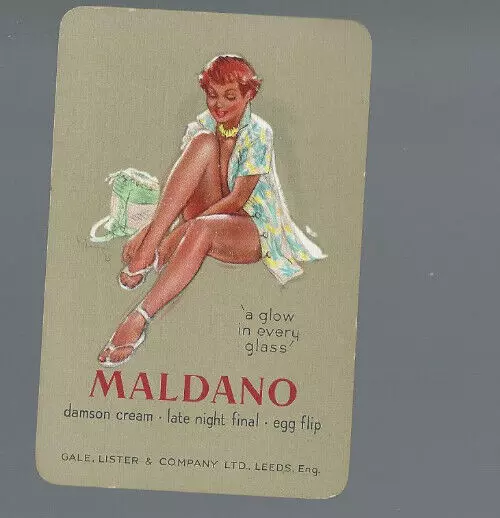 Vintage Swap Playing  Card   Maldano  Advertising