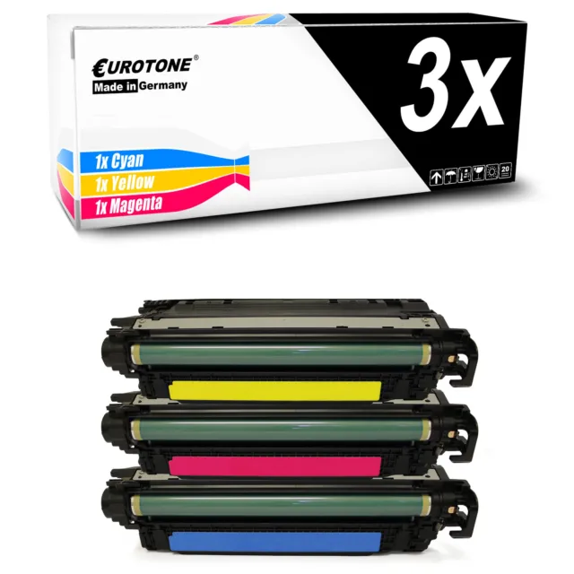 3x Eurotone Toner für HP Color MFP M681 dh mit je ca. 23.000/28.000 Seiten