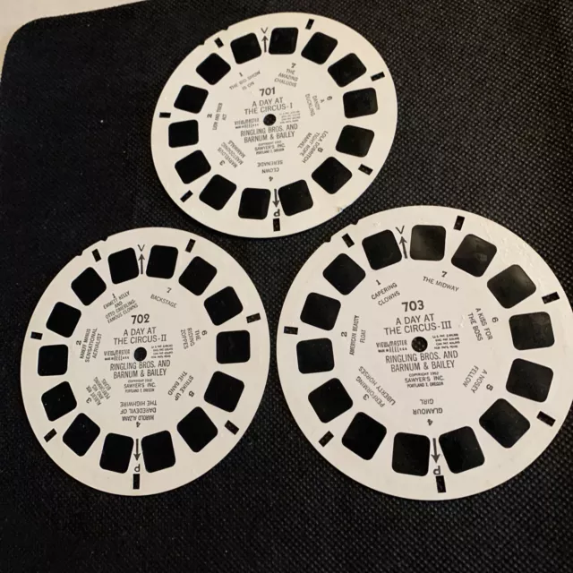 View-Master A Day At The Circus Ringling Bros Barnum Bailey 3 Reels 701 702 703