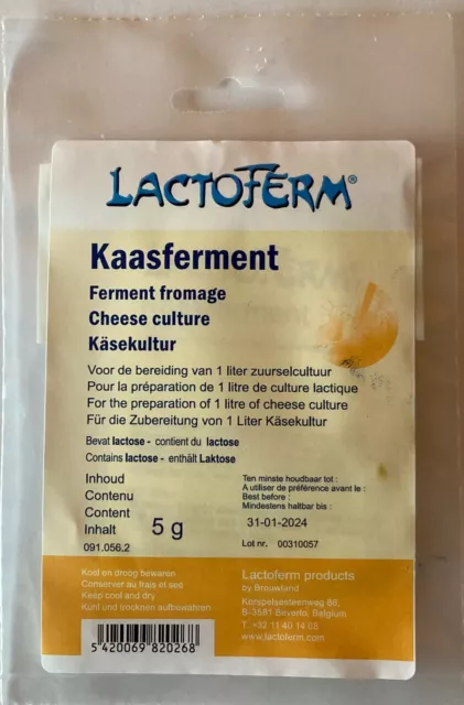 Käsekultur Lactoferm 5gr Milchsäurebakterien für Käse Quark Frischkäse, Hartkäse