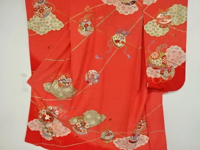 98181# Japanese Kimono / Antique Kimono For Girls / Treasures