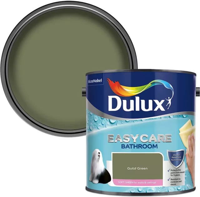 Dulux Easycare Bathroom Soft Sheen 2.5L - Guild Green - Bathroom Paint