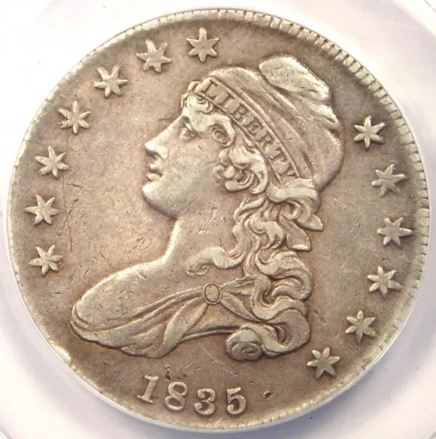 1835 Capped Bust Half Dollar 50C O-105 - ANACS AU50 Detail - Rare Certified Coin