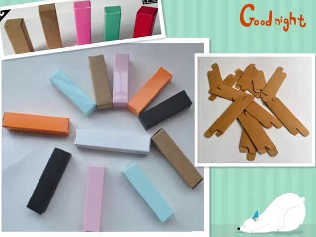 20 Gift Box 4 Size Lip Balm Inhaler Sprayer Twist Pen Paper Wrap Kraft Color Diy