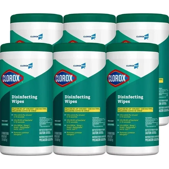 CloroxPro Disinfecting Wipes, Fresh Scent, 75 Wet Wipes (6 Pack) 15949