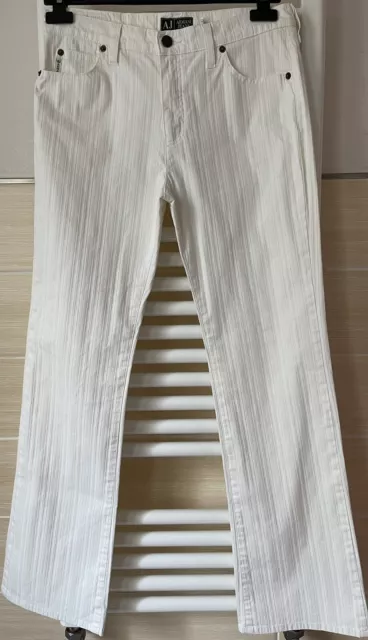 Pantaloni Donna Bianco “Armani Jeans” Tg 42 Elasticizzato