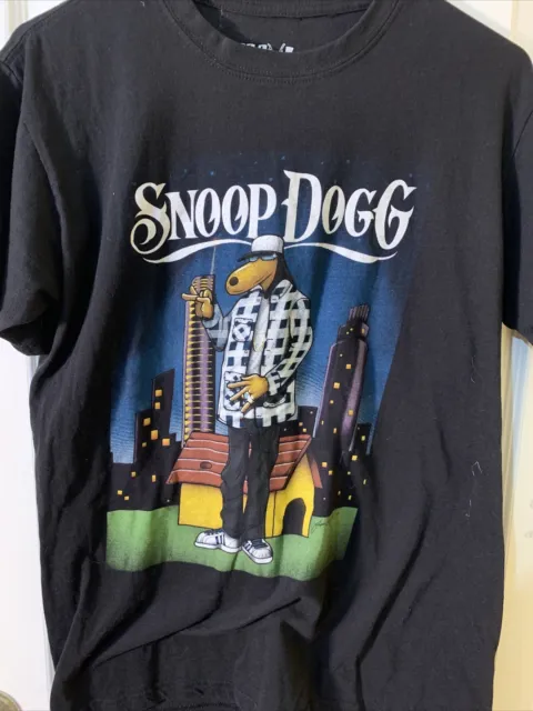 Snoop Dogg West Coast Rap T-Shirt Tha Dogg Collection JOE COOL Sz L Black