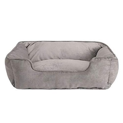 110x80 cm noir/gris L lionto Panier chien 2-en-1 lit chien coussin réversible taille 