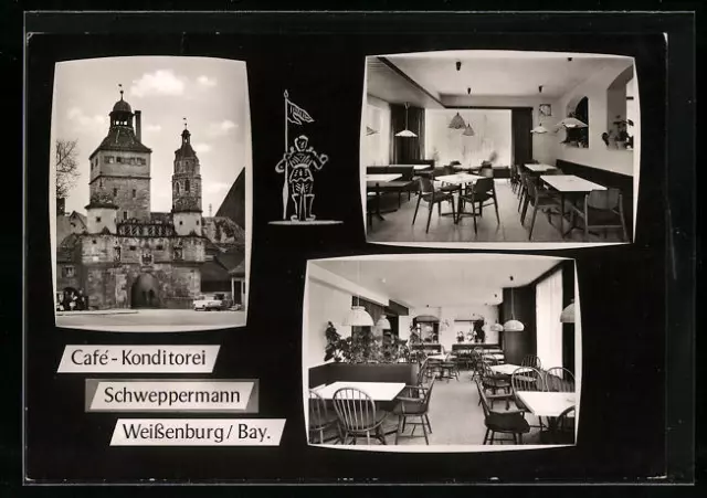 AK Weißenburg /Bay., Cafe-Konditorei Schweppermann, Friedrich-Ebert-Str. 4