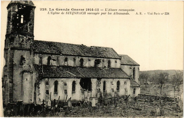 CPA MILITAIRE L'Alsace reconquise-L'Eglise de Steinbach (317233)