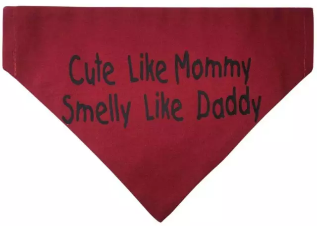 Cute Like Mommy Dog Bandana Smelly Like Daddy Dog Neckerchief Kerchief Neckwear