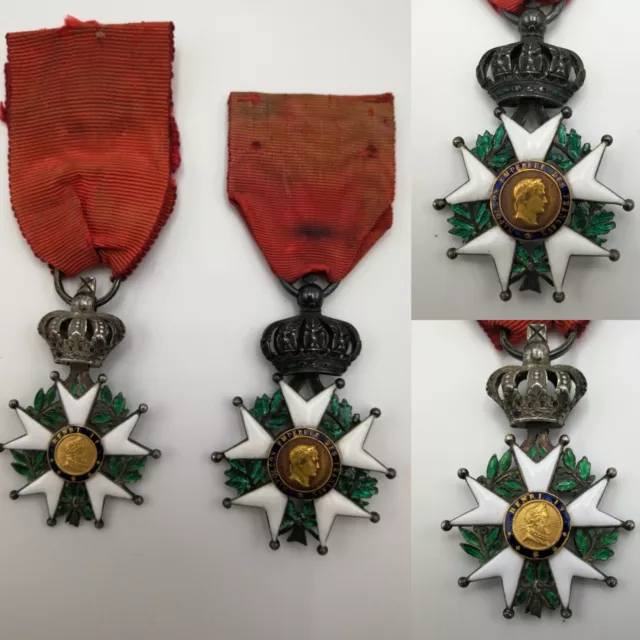 RARE 2 médailles décorations chevalier légion d'honneur Henri IV & Napoléon ag