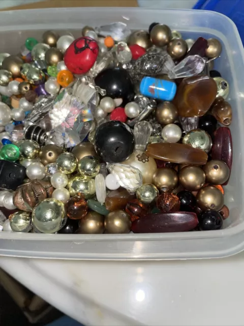 HUGE Lot of Misc Beads for Jewelry Making Over 3 Pounds